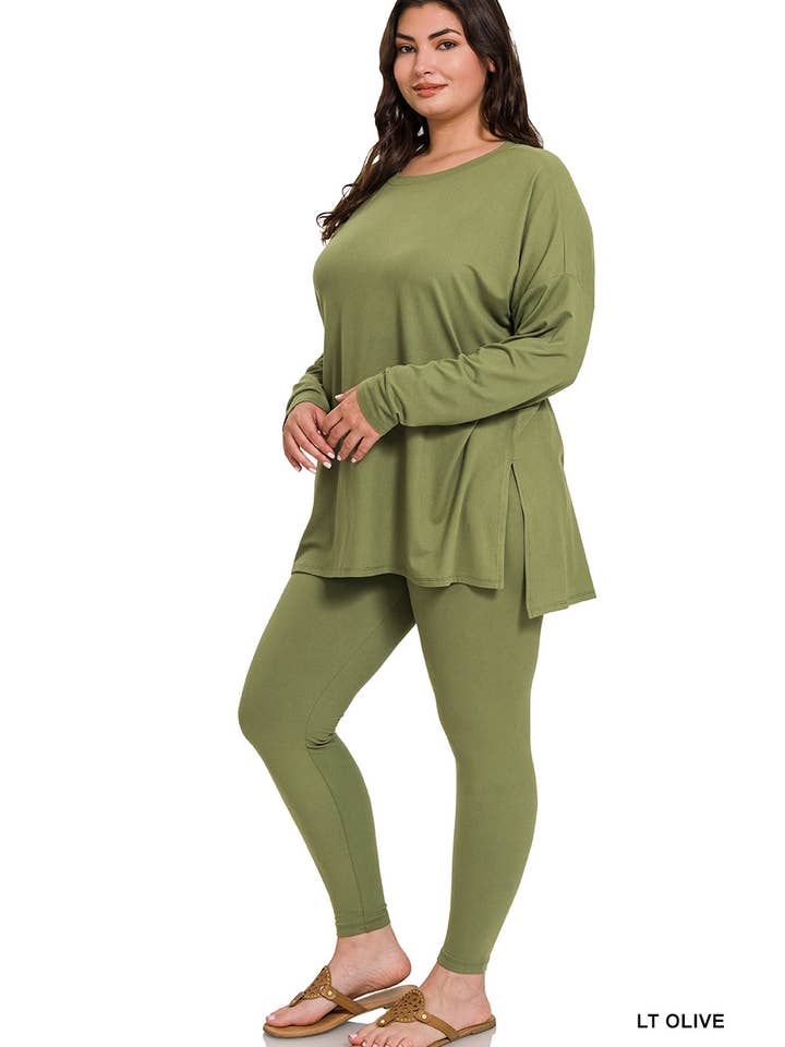 42POPS - Wholesale Lounge Set - Women's - "Plus Microfiber Loungewear Set