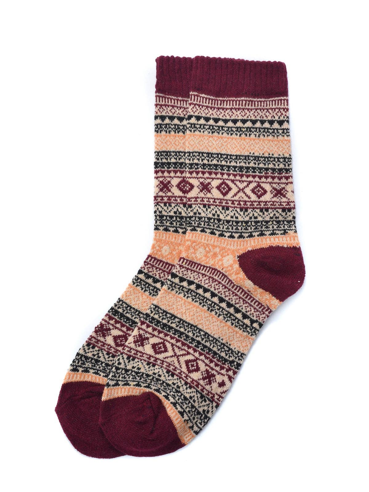 Funkyrel® Atzbranding Limited - Wholesale Socks - Unisex - Rufia - 5 Pairs Unisex Bohemian Wool Blend Socks5