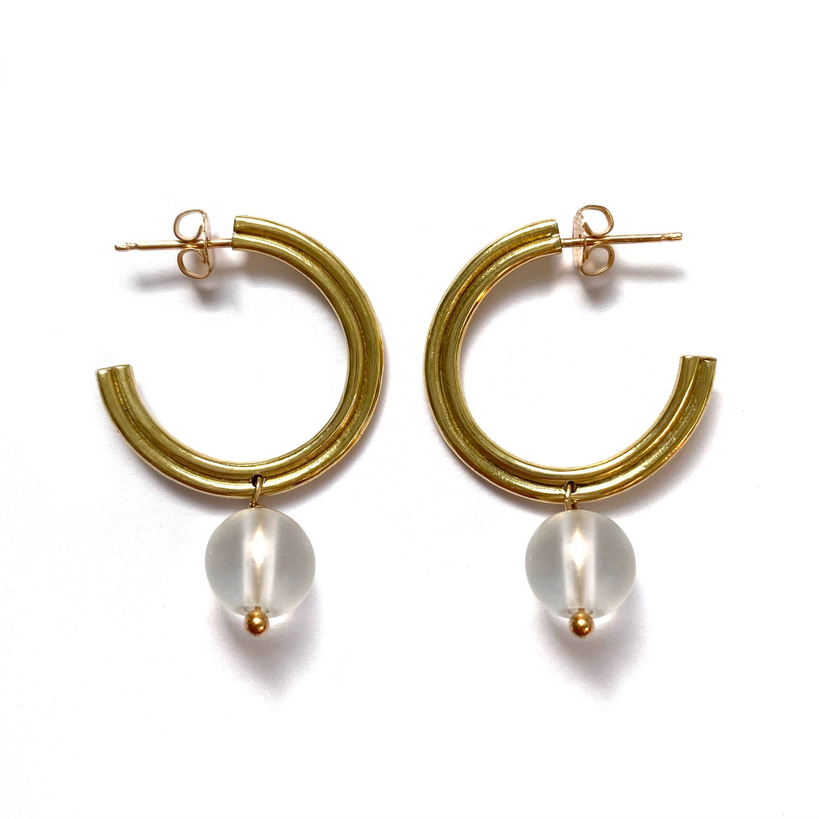 Goldeluxe Jewelry – Engroshandel Hoops – Unity Hoops med genanvendt glas dråber0