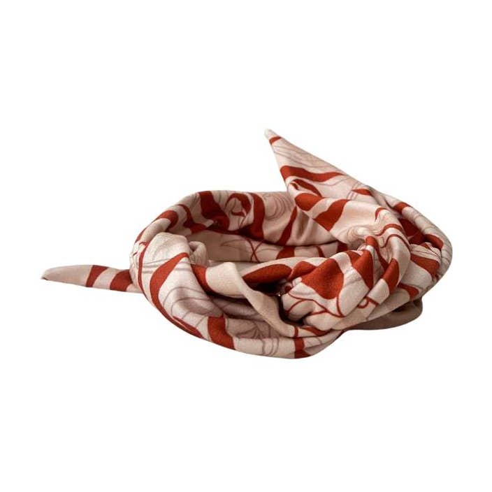 Mini fascia «Cognac Leaf» - Cotone di bambù per la vendita all'ingrosso da parte di Hairjewelz by Elle