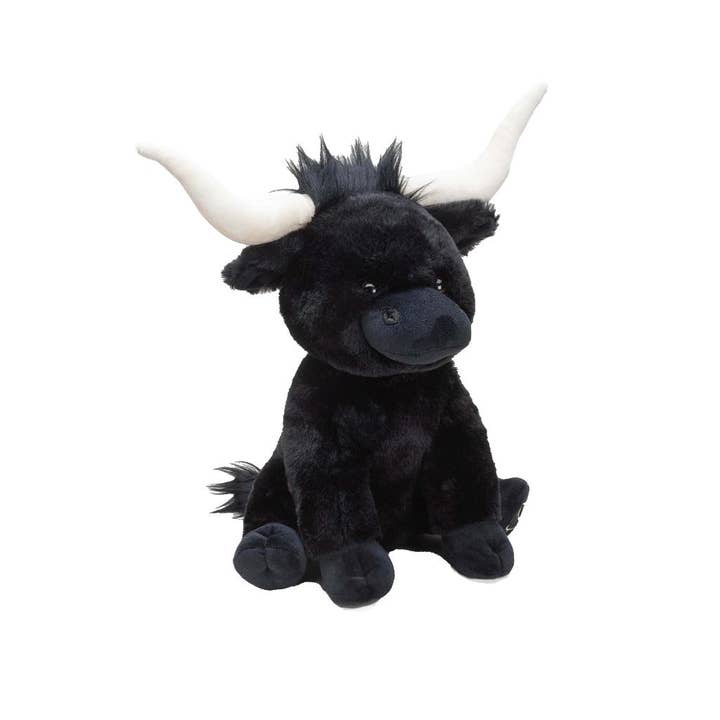 Extra Large Black Longhorn Cow Premium Soft Plush Toy for wholesale by Jomanda US