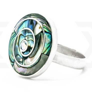 Abalone Eternité Ring voor wholesale door ÍNTIKA Jewelry