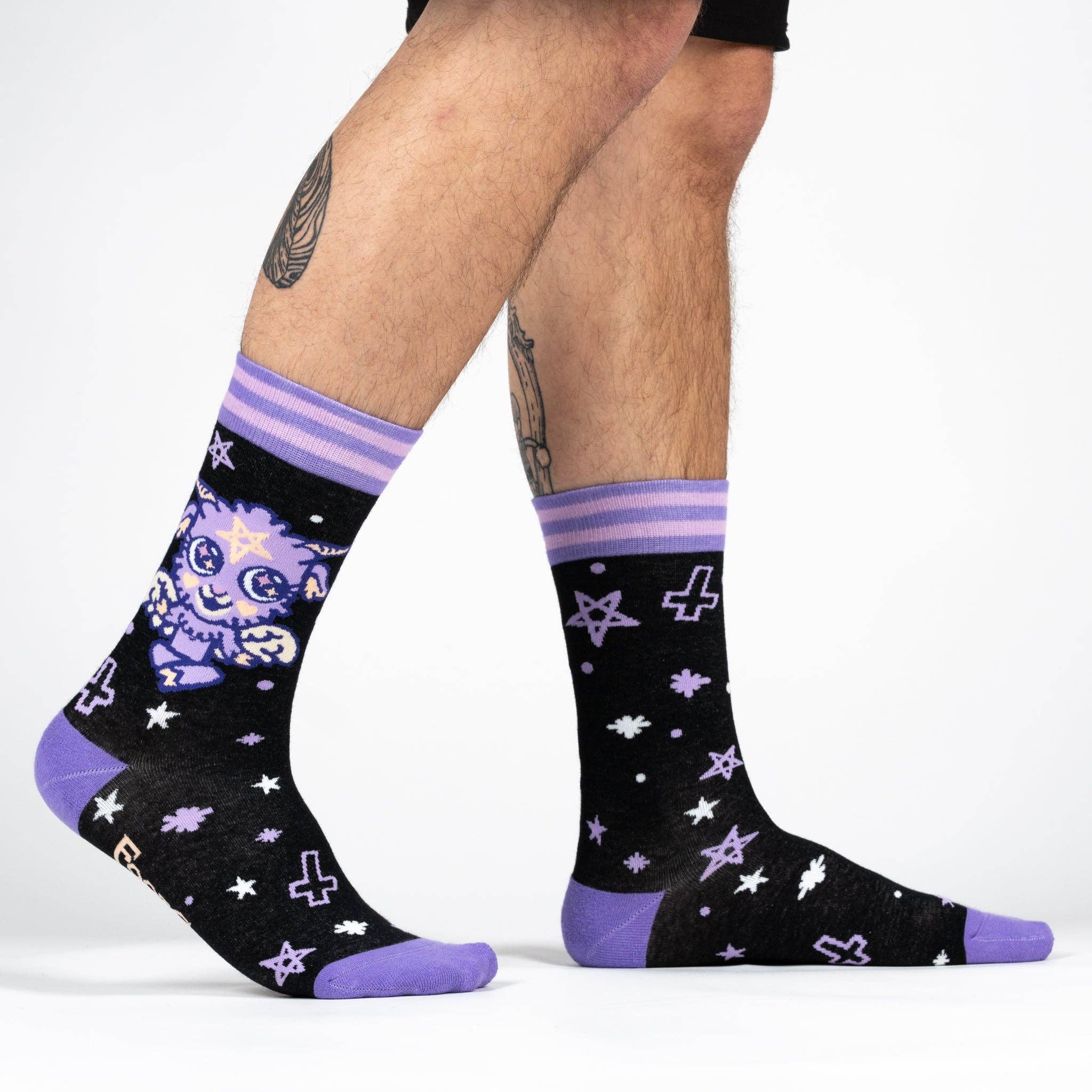 FootClothes LLC – wholesale Socks – Unisex – Baby Baphomet Crew Socks1
