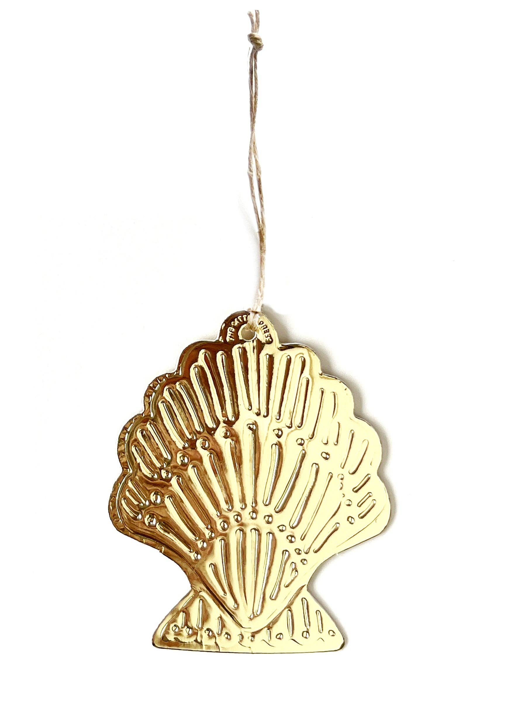 THE LITTLE PRESS - Wholesale Ornament - Shell - Faux-tin Ornament - Gold