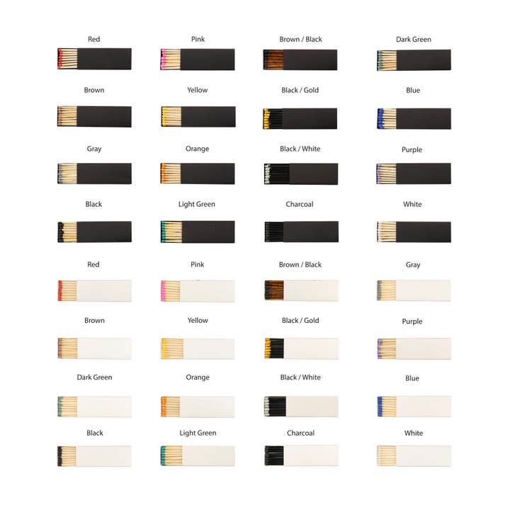 3" Inch Matchboxes - Matchsticks - Matches - Colorful for wholesale by Chandler Studio