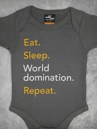 Eat Sleep Baby Onepiece and Lap Tee for wholesale by 24-7 Daddyhood