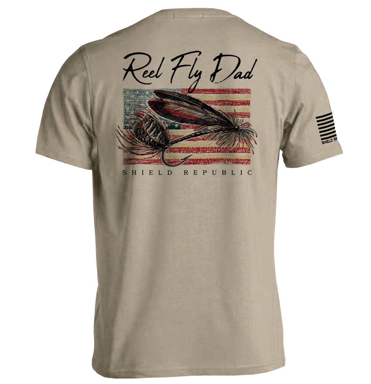 Shield Republic – wholesale Screen printed t-shirt – Men′s – Reel Fly Dad12