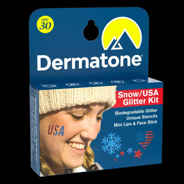 Kit de Purpurina Biodegradable para Colgar Cajas - Nieve / EE. UU. para venta al por mayor de DERMATONE