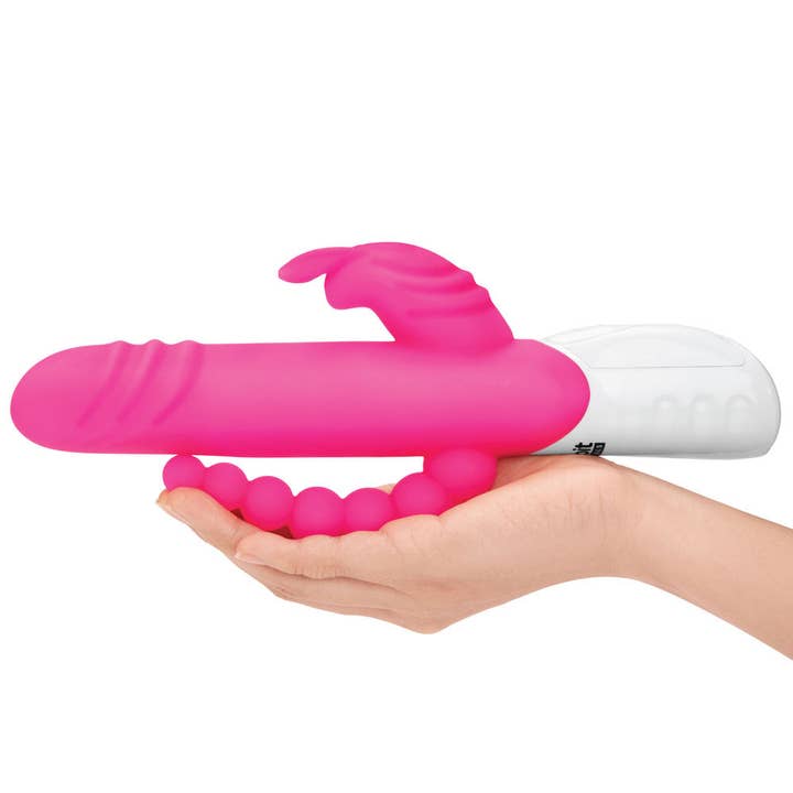 Double Penetration Rabbit Vibrator with Rotating Shaft for wholesale by Lux Fetish Store