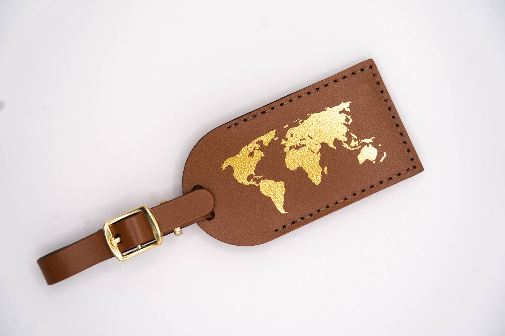 Letter + Leather - Vendita all'ingrosso Targhetta per bagaglio - Etichetta per bagaglio con mappa del mondo, bomboniera per matrimoni o souvenir di viaggio2