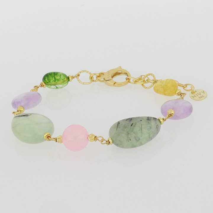 Armband met amethist en jade - Ludovica voor wholesale door Nivy