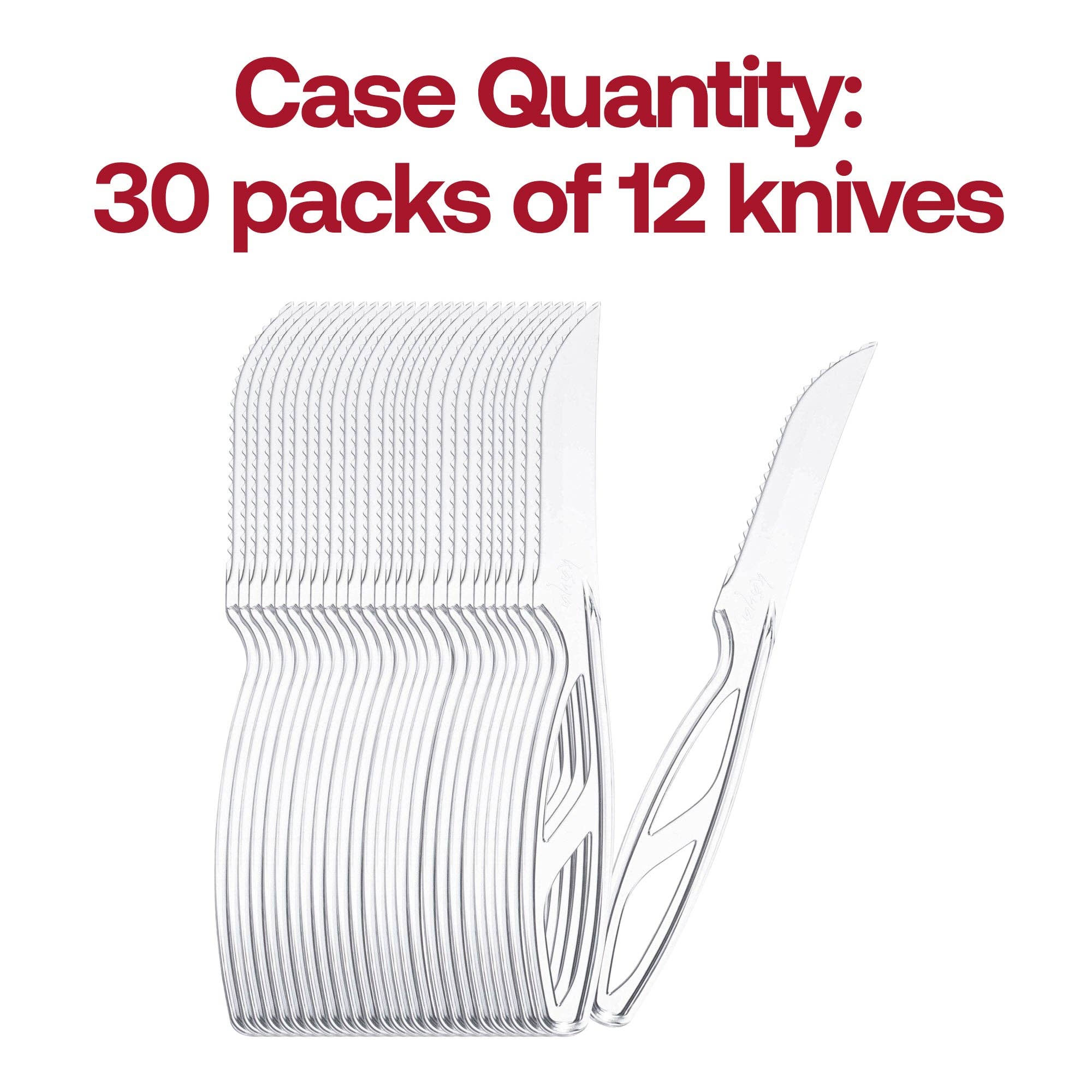 Smarty had a Party – Großhandel Tafelmesser – Klare Einweg-Plastiksteakmesser - 12 Stk.3