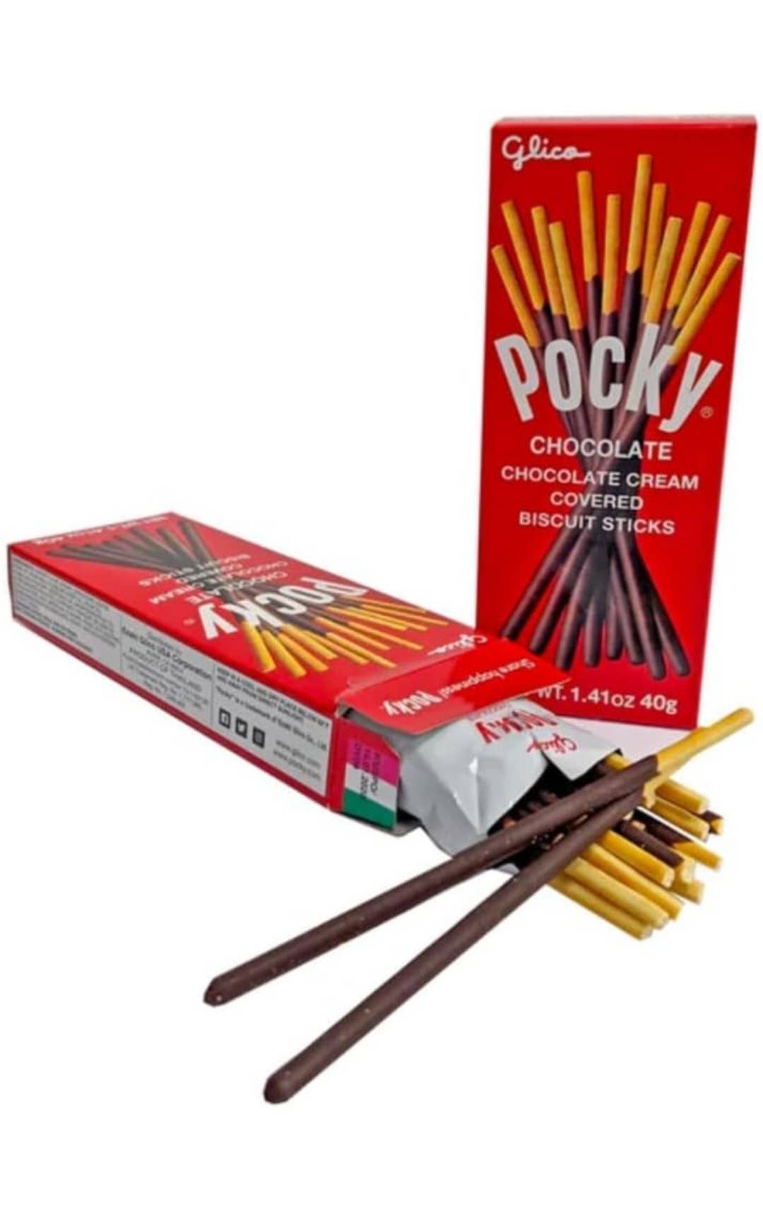 Majestic Wholesale - Wholesale Chocolate Covered Sweets - Pocky Chocolate Covered Cookie Sticks, 1.41oz Box, 20ct1