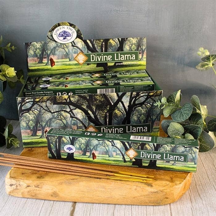 Green Tree - Vente Encens - Bâtons d'encens naturels Divine Llama Green Tree roulés à la main3
