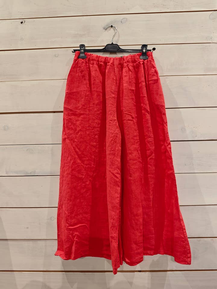 Linos y Textiles - Wholesale Pants - Women's - REF 6272 WIDE LEG MIDI PANTS 100% LINEN