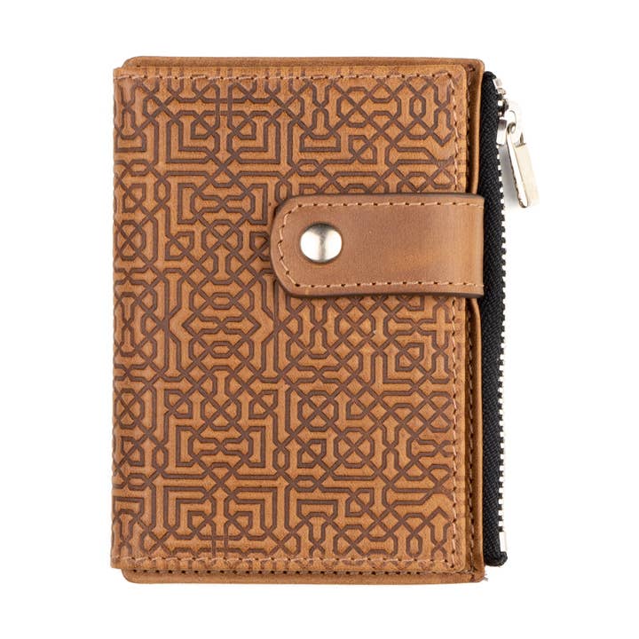 Slim wallet with Coin pocket Farid Dark Brown for wholesale by Munira