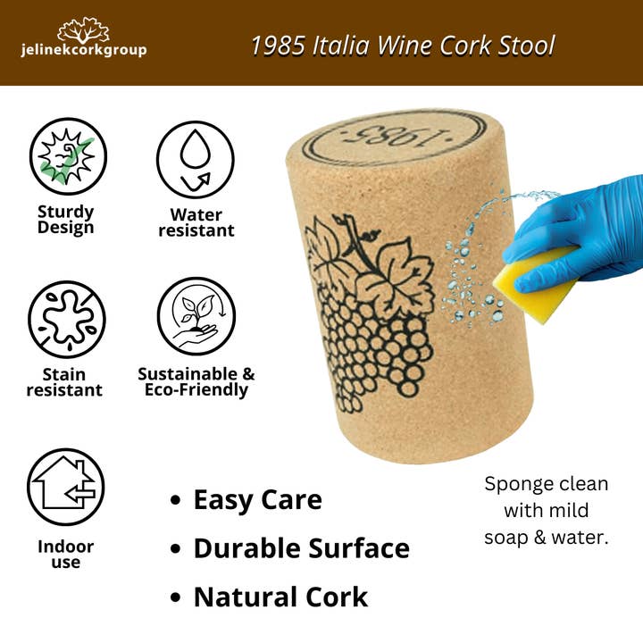 Jelinek Cork Group - Wholesale Stool - Wine Cork Style Stool and Side Table Versatile