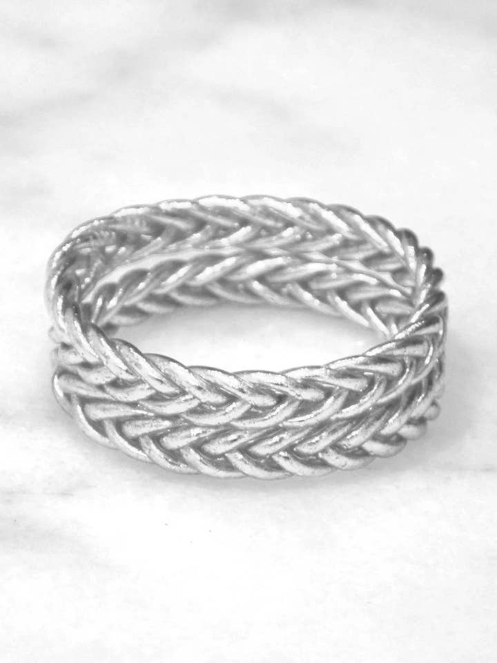 Pulseira budista trançada - Prateado por atacado de Innaya