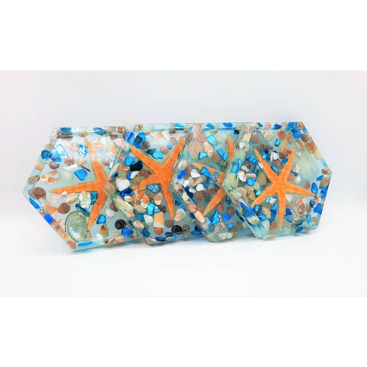 JEMS of the Sea - Wholesale Coasters - Handmade Eco-Friendly Resin Seashell Coasters9