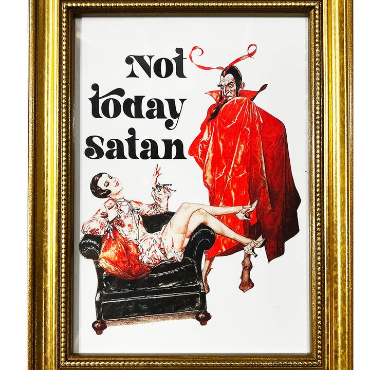 The Twentieth - Wholesale Art Print - Not Today Satan Art Deco Vintage Style Art Print