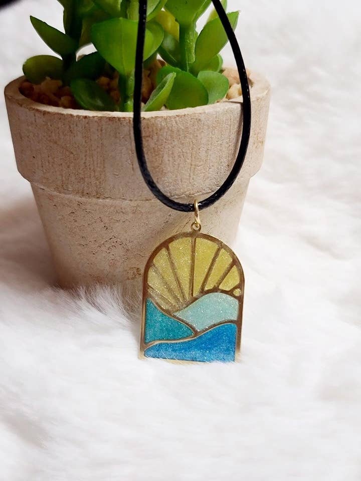 Collar de Olas de Playa Joyería de Sol Regalo del Océano Para Ella y Mamá para venta al por mayor de BabyGirl Creations