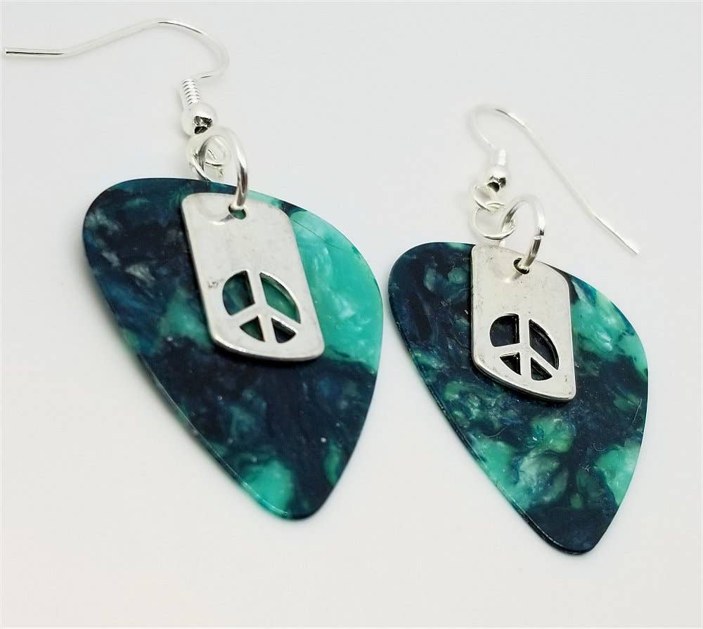 Simply Raevyn - Wholesale Dangle Earrings - Small Peace Sign Cut Out Charm Earrings12