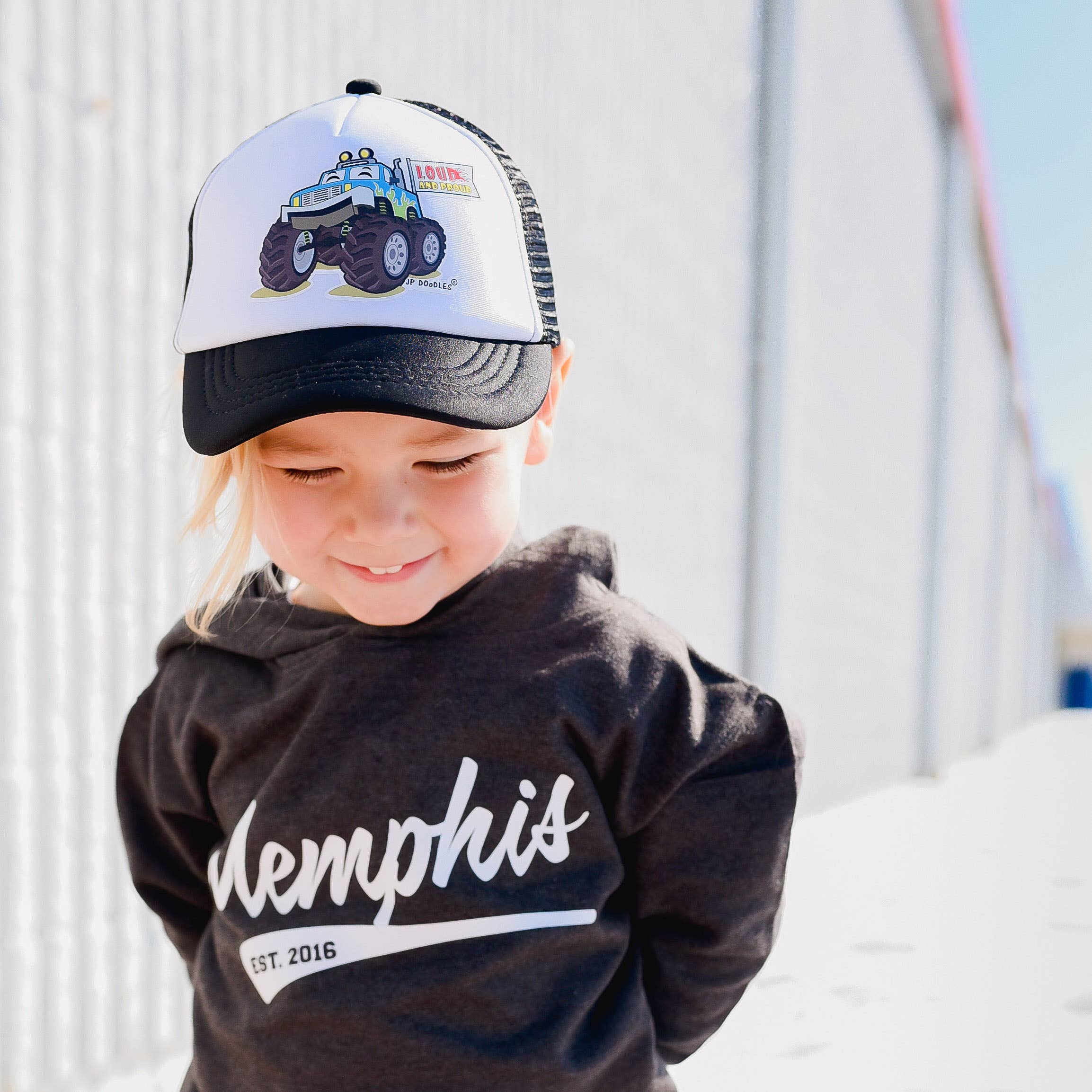 JP Doodles – wholesale Kids hat – Kids – Monster Truck Kids Trucker Hat2