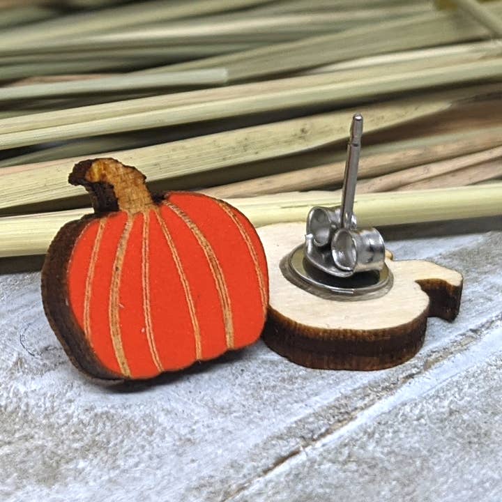Pumpkin Earrings for wholesale by Unpossible Cuts