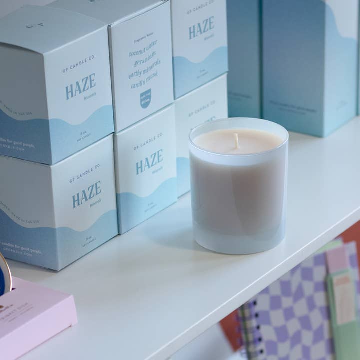 GP Candle Co. - Wholesale Jar/Filled Candle - Haze 9 oz. Hue Candle (Minerals)