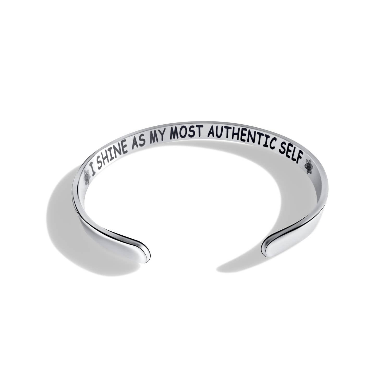 Future You Project® – Großhandel Manschettenarmband – 'Ich strahle als mein authentischstes Selbst' Mantra-Armband