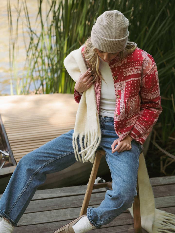 &MERCI - Wholesale Jacket - Women's - BANDANA PATCHWORK QUILTED JACKET MJK417524