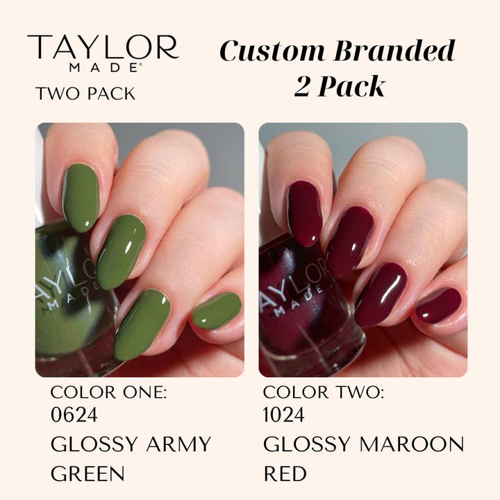 Taylor Made Polish - Vendita all'ingrosso Smalto per unghie - Smalto per unghie personalizzato: confezione da 2 a lunga tenuta + vegano + non tossico91