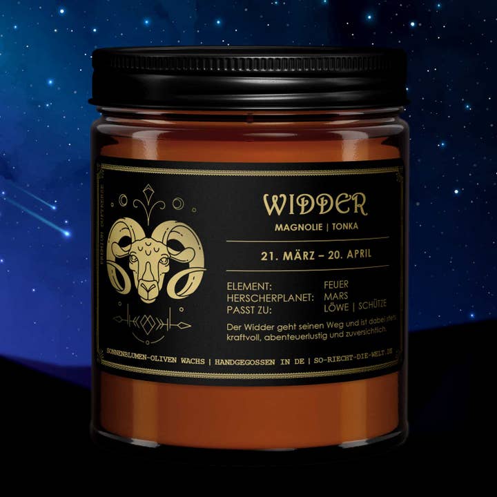 Aries Star Sign Candle - Magnolia | Tonka for wholesale by So riecht die Welt