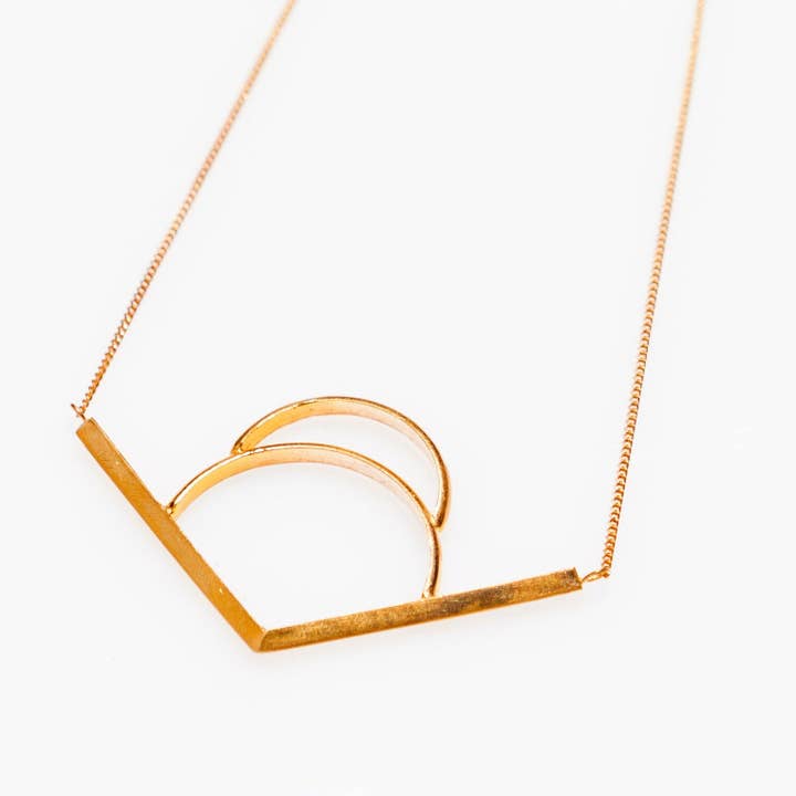 Svampe halskæde + halvcirkler RV for engroshandel hos Joana Mota Capitão Jewellery