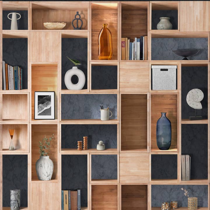 WOOD SHELVING AZUL para venta al por mayor de ICH SL