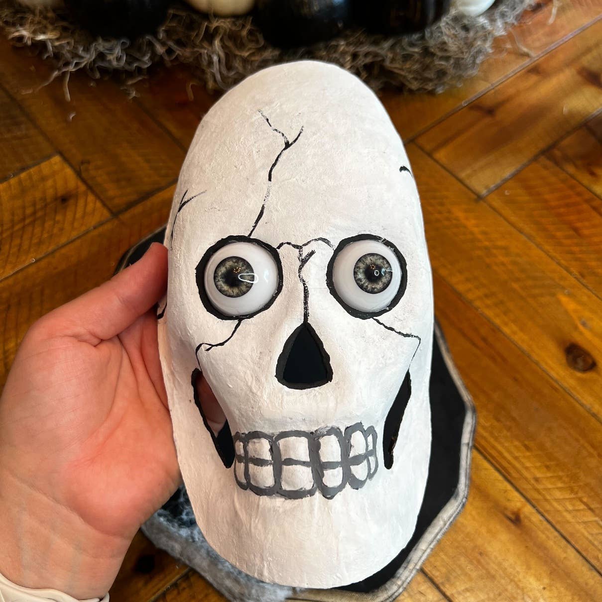 Factory Direct Craft - Wholesale DIY Craft Kit - 7-3/4" Paper Mache Skeleton Mask - Halloween or Gothic5