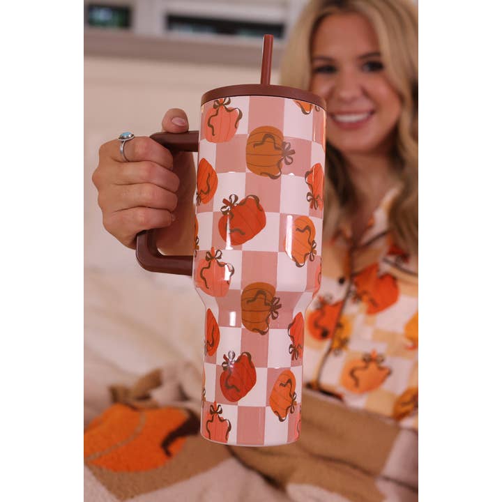 Orange Brown Harvest Hues Tumbler for wholesale on Faire0