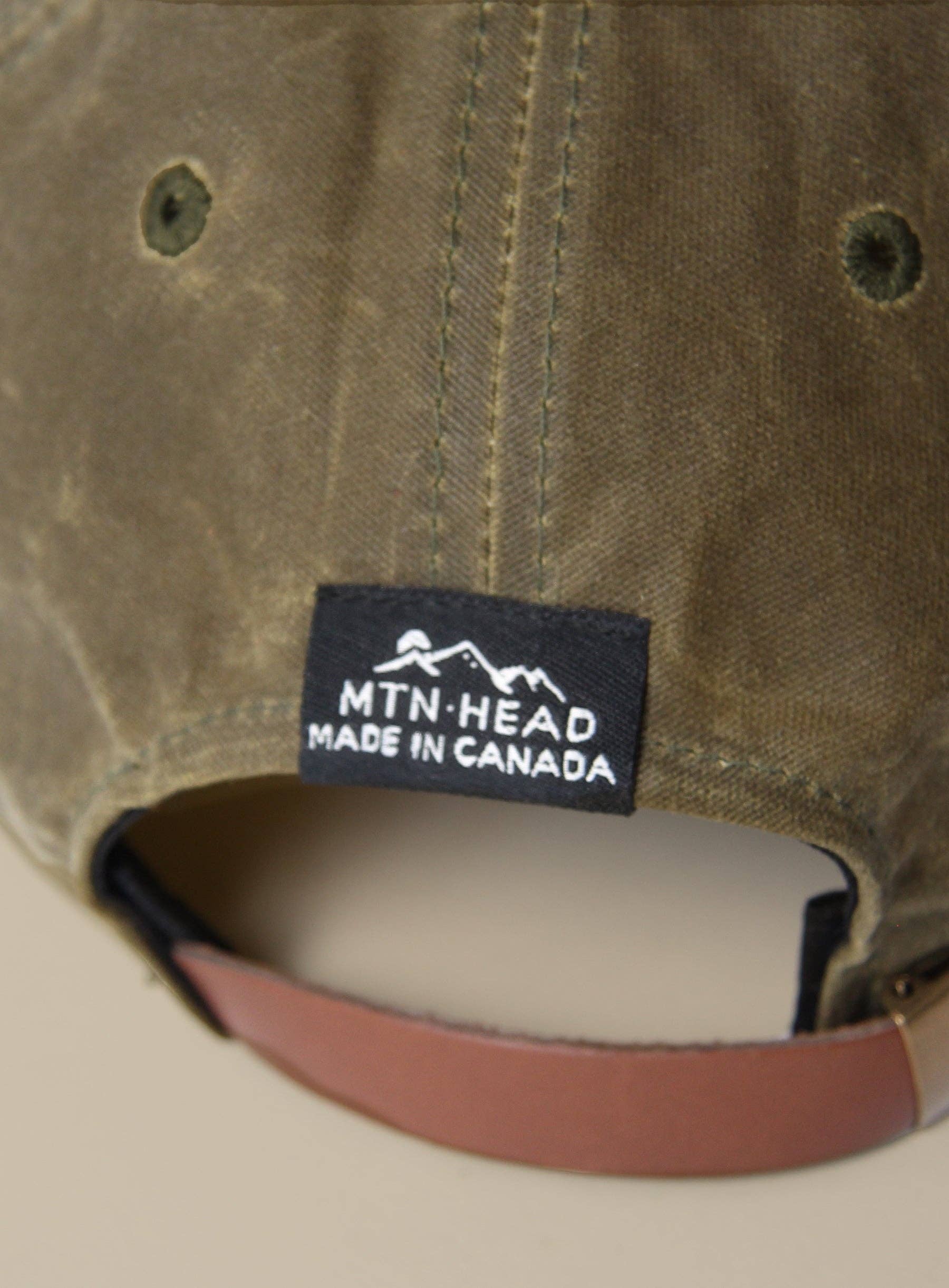 Muttonhead - Wholesale Baseball Cap - Unisex - 6 Panel - Blank - Army/Field Tan Waxed Cotton Canvas1