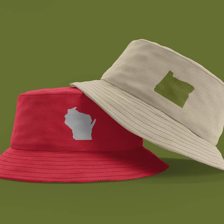 Gracie Designs - Wholesale Bucket Hat - Women's - Custom State Minimalist Bucket Hat - Embroidered