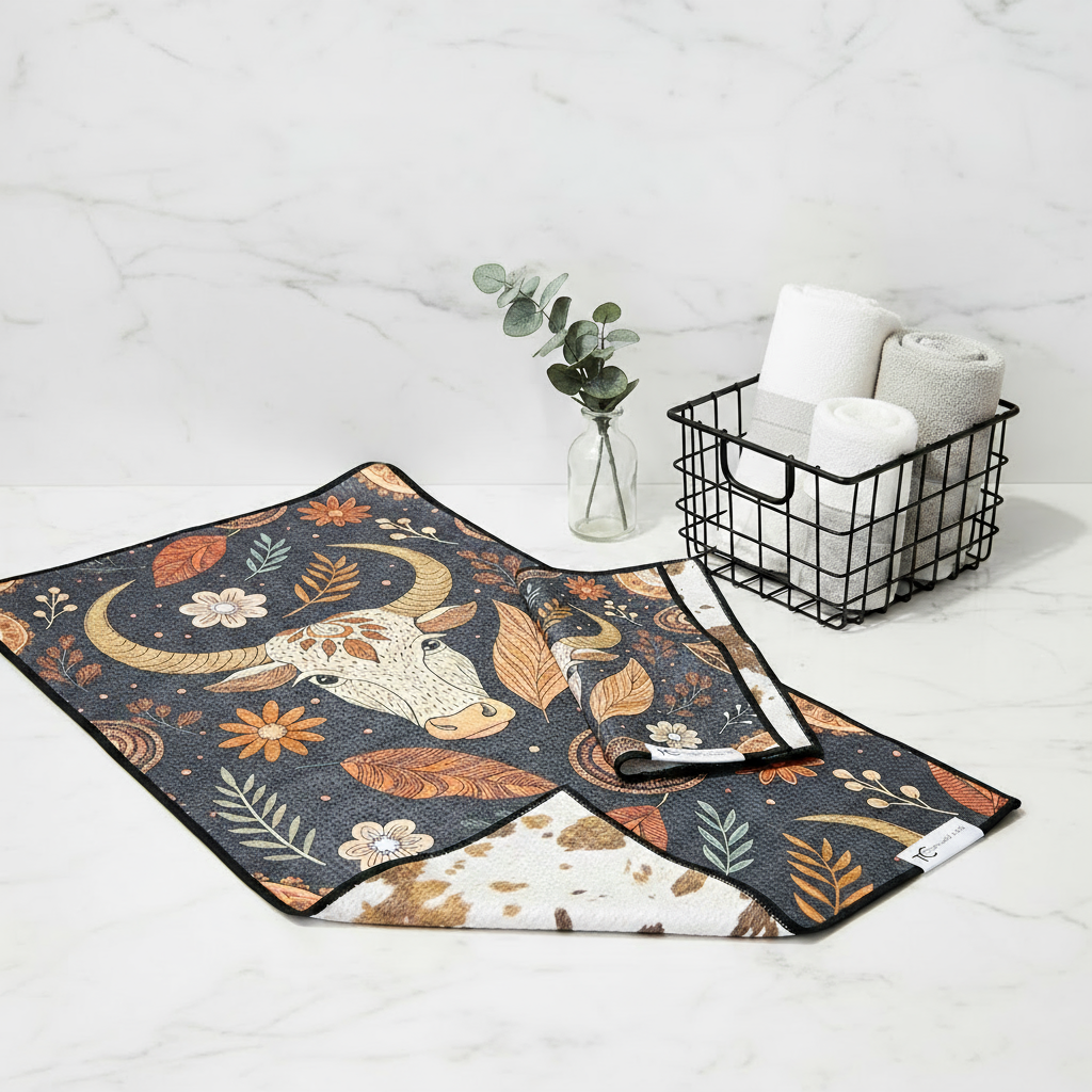 Towel Collective - Wholesale Tea Towel - Ranch Boho | Waffle Weave Microfiber Towels Kitchen & Bath6