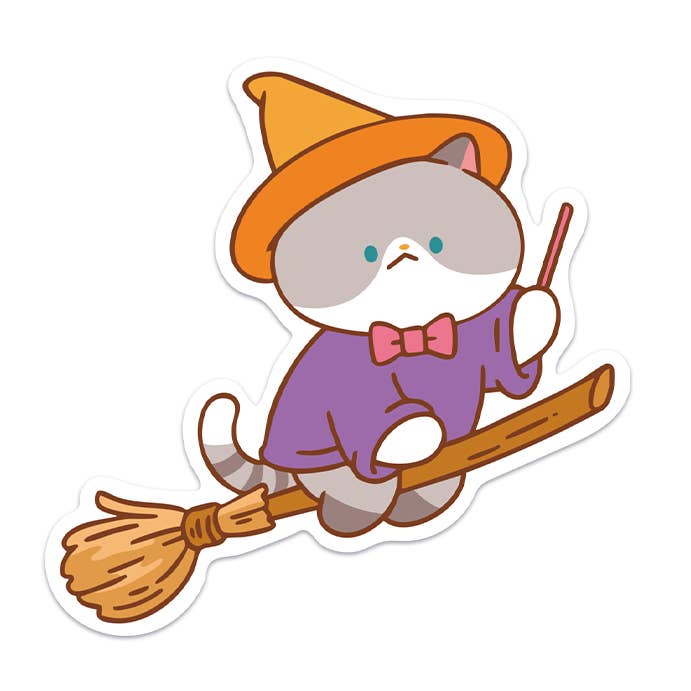 Heksekat III Vandtæt Vinylklistermærke for engroshandel hos Meowashi Studio