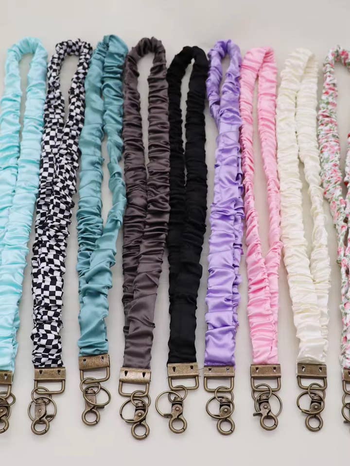 Silk Scrunchie Lanyard for wholesale by JILLIAN INK LLC