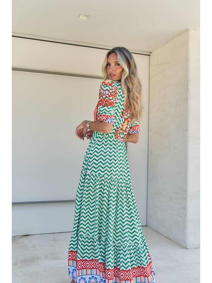 Jaase - Wholesale Dress - Women's - ZIGGY ZA PRINT TESSA MAXI