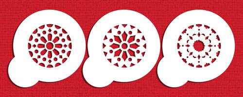 Designer Stencils - Vendita all'ingrosso Tinta per stencil/lavoretti - Mini caleidoscopio stencil0