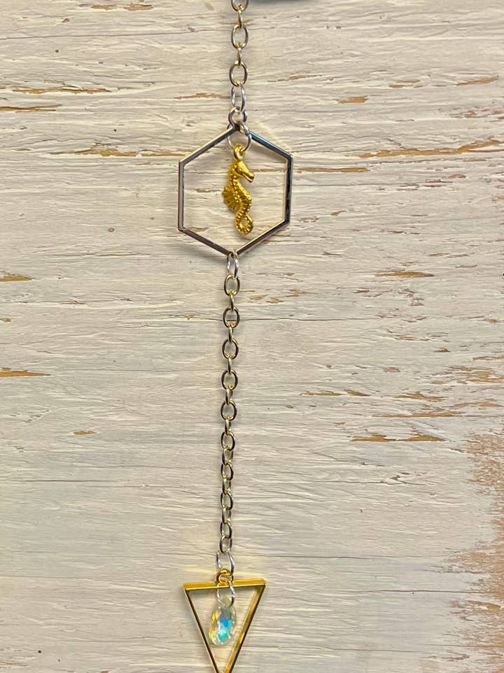 Gyllene musselskal dingle för wholesale av Glass Mermaid Makings