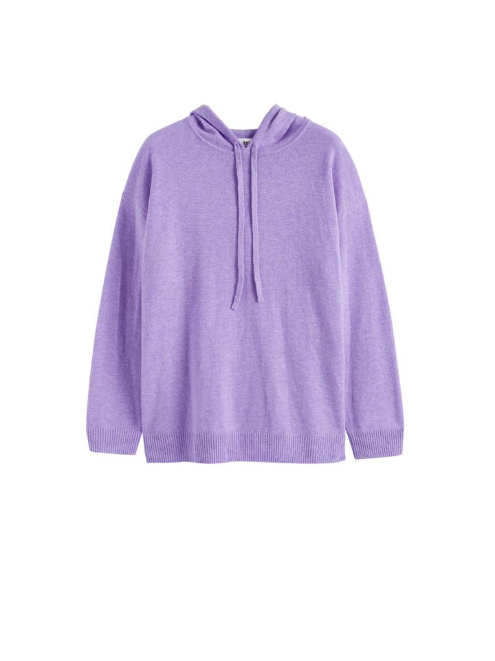 Chinti & Parker - Wholesale Hoodie - Women's - Lavender Wool-Cashmere Relaxed Hoodie