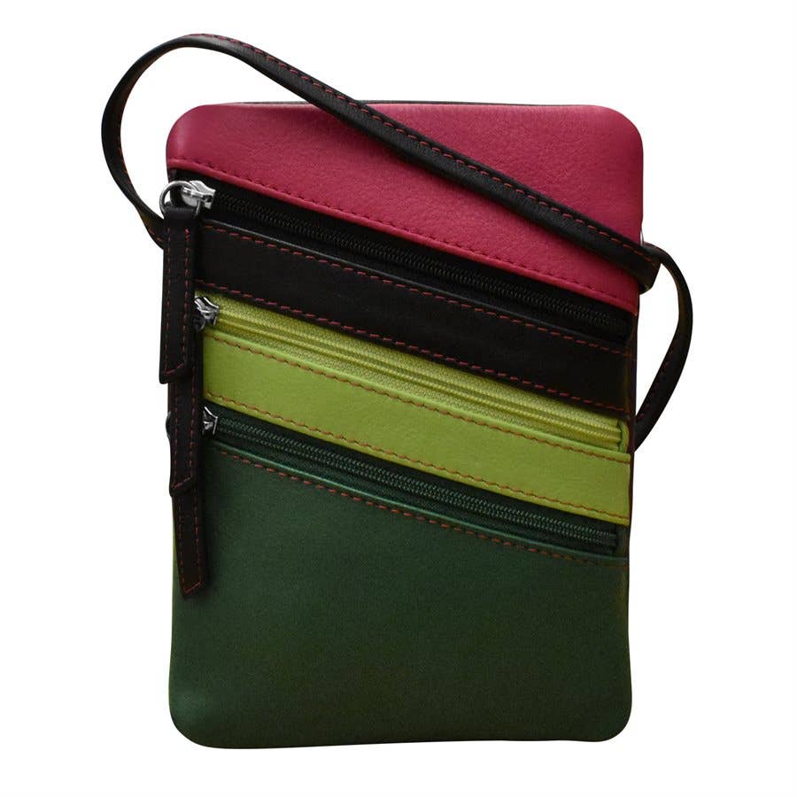 ili New York - Wholesale Crossbody Bag - Women's - 6072 SMALL TRIPLE ZIP CROSSBODY0