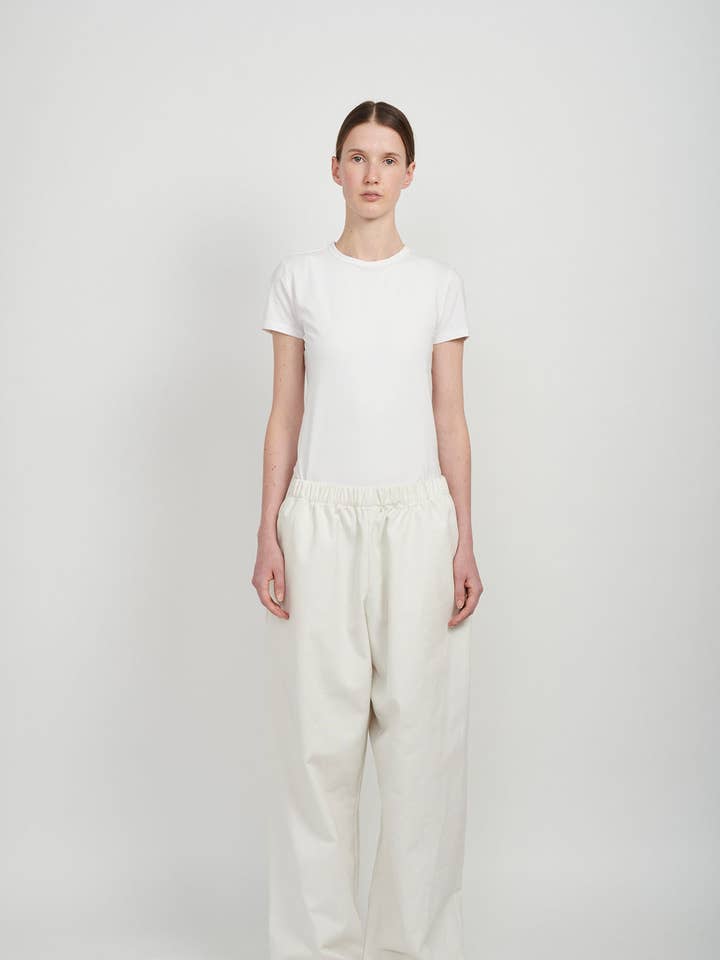 PANTALON EN JEAN AMPLE - BLANC pour la vente par Ashley Rowe