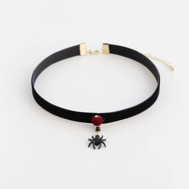 novaxau - Wholesale Choker/collar - Halloween Must-Have Velvet Choker with Spooky Charm4