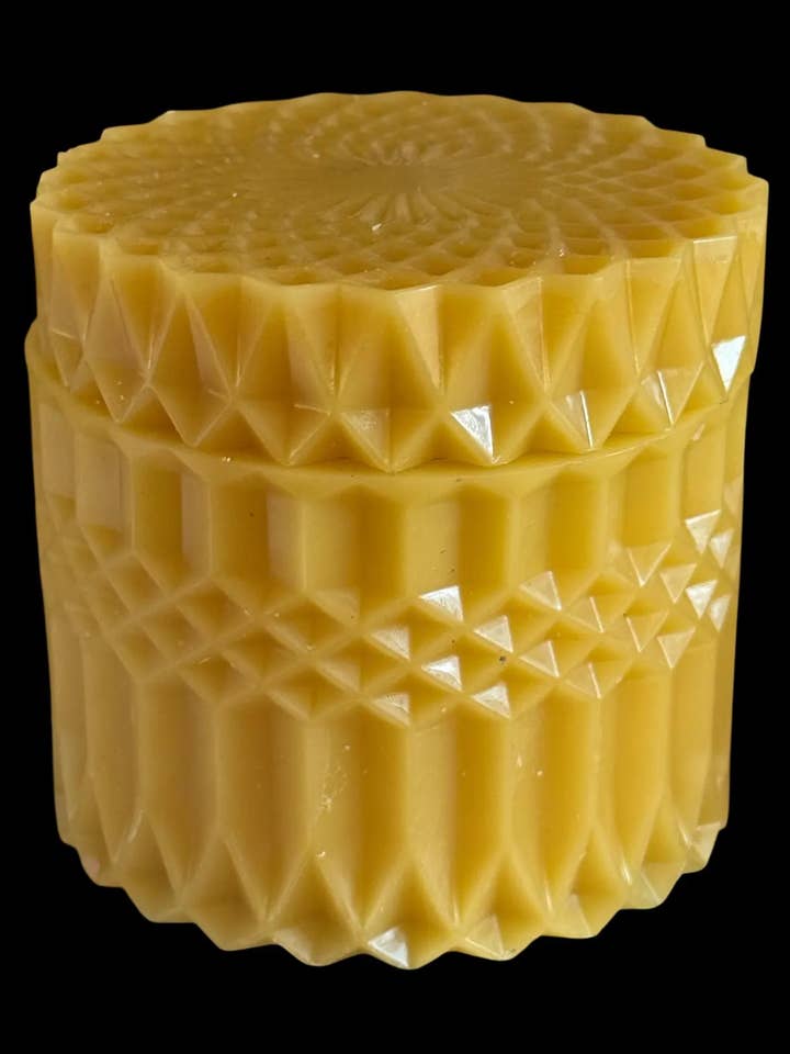 Textured Beeswax Jar Candle • 100% Pure Beeswax • Amethyst for wholesale by Namaste Home